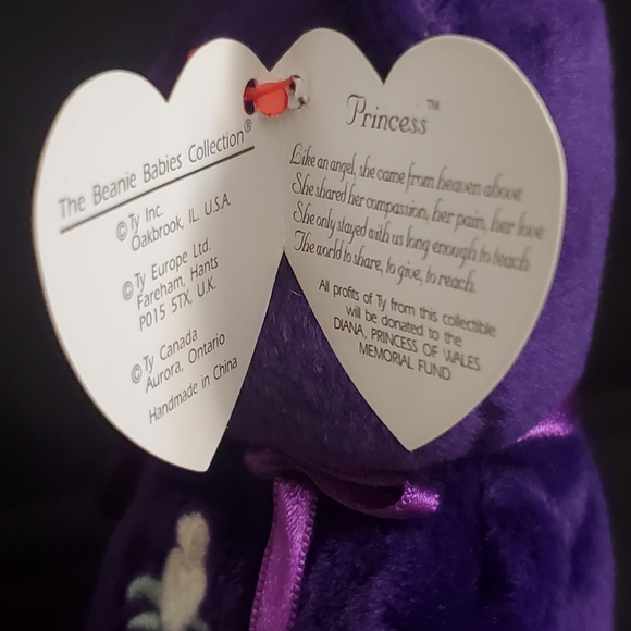 Ty Beanie Baby Princess Bear 1997 - Picture 3 of 8